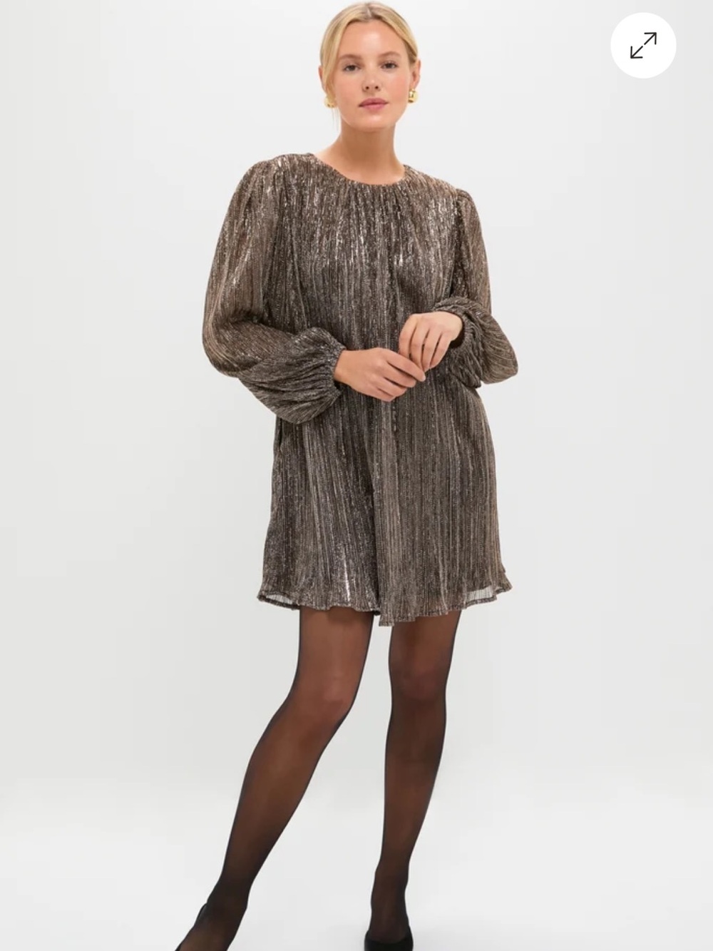 NWT! Pomander Gold Locke Mini Dress